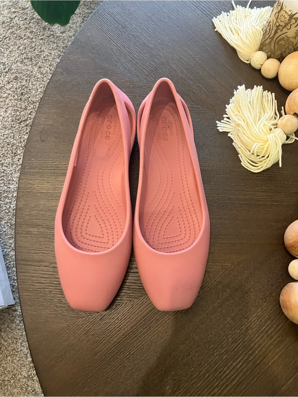 CROCS Women's Dusty Pink Ballet Flats